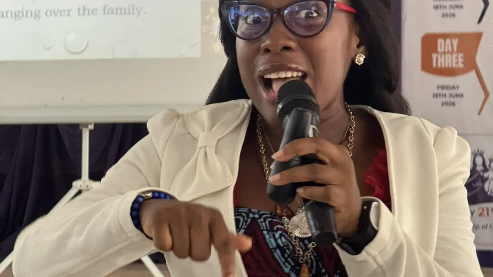 Dr Bisola Otunla delivering a talk on mental health at the ANN Salesian Family Day